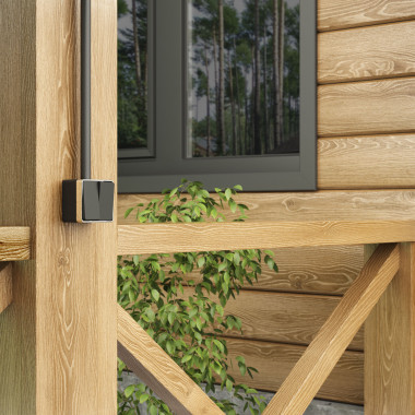 Выключатель двухклавишный влагозащищенный Gallant черный/хром W5020235 &mdash; Multielectrika