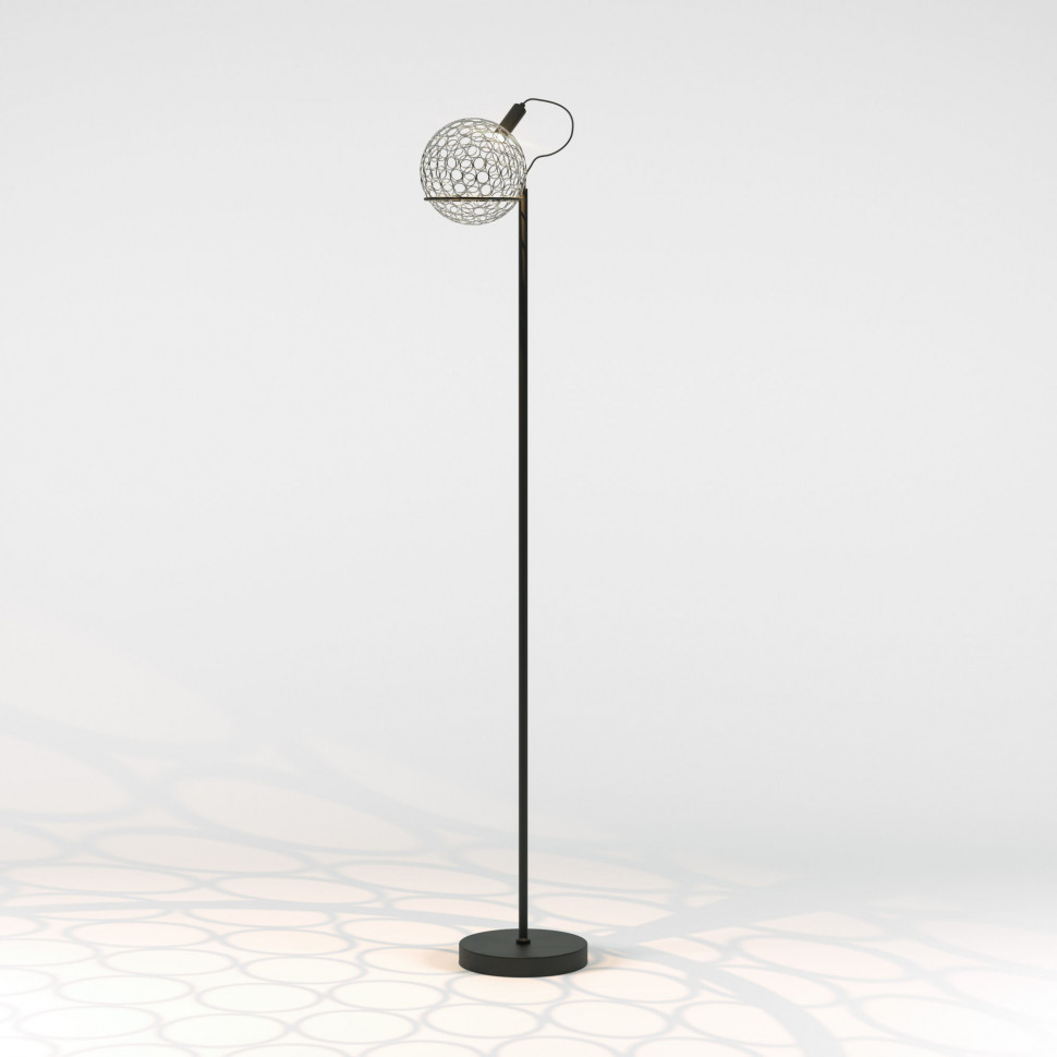 Напольный светодиодный светильник с металлическим плафоном 80492/1 черный фото 1 — Multielectrika