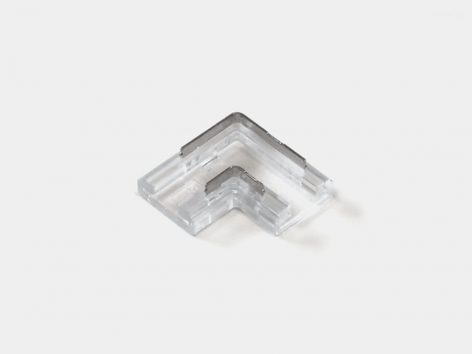 Пластиковый L-коннектор для ленты 8мм, CN-8MM-2P-L-SC-H фото 1 — Multielectrika
