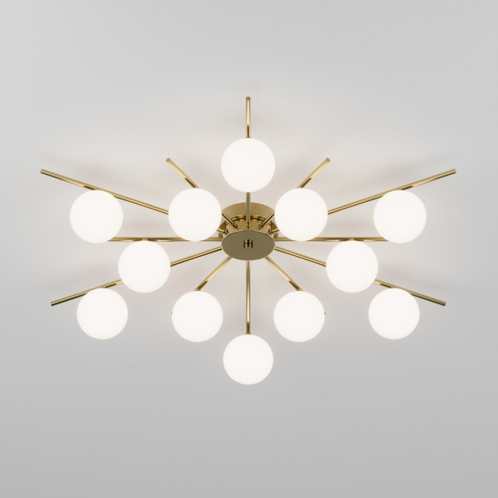 Умный потолочный светильник со стеклянными плафонами под лампочку G9 302001/12 латунь Smart фото 1 &mdash; Multielectrika