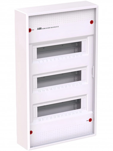 Щит накладной ABB AK636E3 36 модулей, 3 ряда (с винтовыми клеммами N/PE) 2CPX032570R9999, белый &mdash; Multielectrika