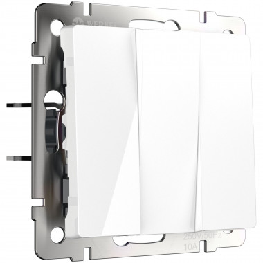 Выключатель трехклавишный (белый) W1130001 &mdash; Multielectrika