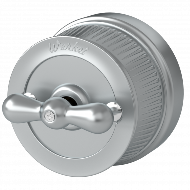 Переключатель одноклавишный матовый хром ретро WL19-01-03 &mdash; Multielectrika