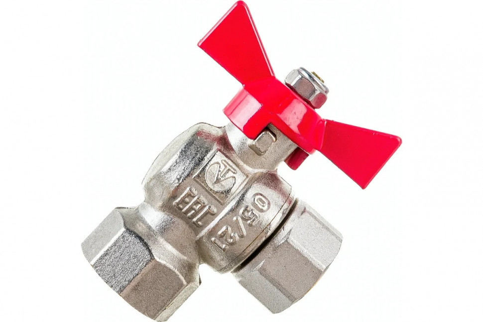 Шаровый кран VALTEC BASE угловой с накидной гайкой, 1/2 внутренняя-внутренняя VT.266.N.0404 фото 1 &mdash; Multielectrika