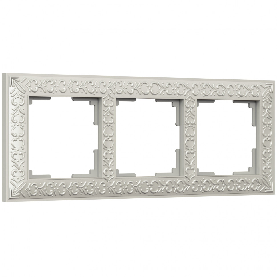 Рамка на 3 поста (жемчужный) WL07-Frame-03 фото 1 — Multielectrika