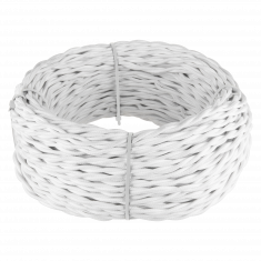 Ретро кабель витой 3х1,5 белый 20 м (под заказ) W6453201 &mdash; Multielectrika
