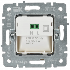 Подсветка светодиодная встраиваемая IEK Brite ПЛ20-БрБ белая &mdash; Multielectrika