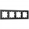 Рамка на 4 поста IEK Brite РУ-4-2-БрЧ стекло черный