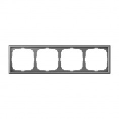 Рамка на 4 поста Systeme Electric ArtGallery универсальная, сталь &mdash; Multielectrika