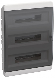 Корпус пластиковый IEK TEKFOR ЩРВ-П-54 IP41 черная прозрачная дверь &mdash; Multielectrika