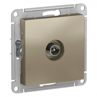Розетка TV Schneider Electric Atlas Design проходная, шампань — Multielectrika