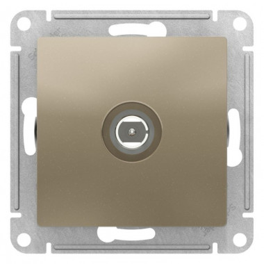 Розетка TV Schneider Electric Atlas Design проходная, шампань — Multielectrika