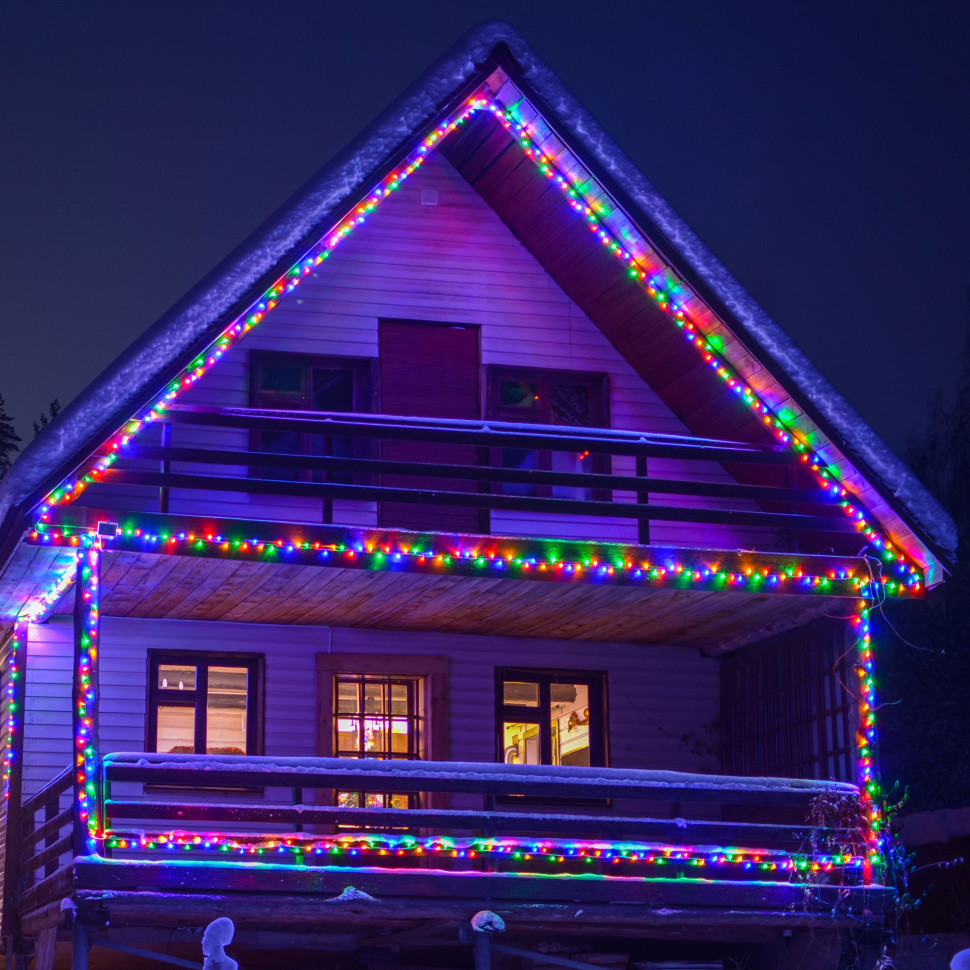 Новогодняя гирлянда нить мульти с эффектом мерцания 20м IP65 400-102 мульти с эффектом мерцания фото 1 &mdash; Multielectrika