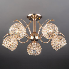 Потолочная люстра с плафонами 7777/5 золото &mdash; Multielectrika