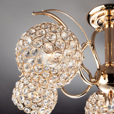 Потолочная люстра с плафонами 7777/5 золото — Multielectrika