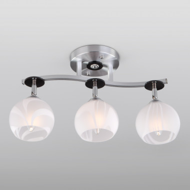 Люстра с поворотными плафонами 9643/3 серебро / белый — Multielectrika