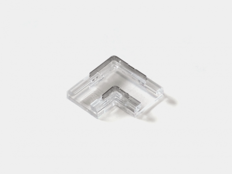 Пластиковый L-коннектор для ленты 10мм, CN-10MM-2P-L-SC-H фото 1 — Multielectrika