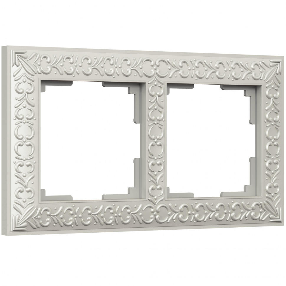 Рамка на 2 поста (жемчужный) WL07-Frame-02 фото 1 — Multielectrika