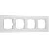 Рамка из стекла на 4 поста Senso белый soft-touch W0043101 фото 1 &mdash; Multielectrika