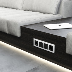 Рамка из стекла на 4 поста Senso белый soft-touch W0043101 &mdash; Multielectrika