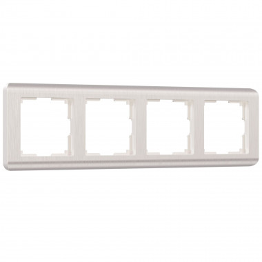 Рамка из поликарбоната на 4 поста Stream перламутровый W0042113 &mdash; Multielectrika