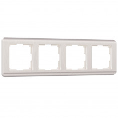 Рамка из поликарбоната на 4 поста Stream перламутровый W0042113 &mdash; Multielectrika