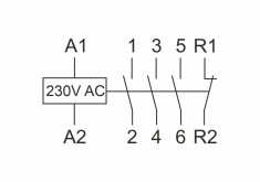 Контактор модульный (Ампер-40 / Волт-230 АС / Контакт-3NO+1NC) ST40-31 &mdash; Multielectrika