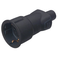 Розетка 2К+3 - Legrand Элиум - 16 А - резина - винтовой зажим - чёрный 050197 — Multielectrika