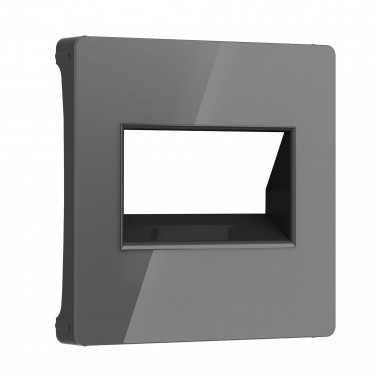 Накладка для двойной розетки Еthernet RJ-45 (графит акрил) W1191144 — Multielectrika