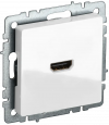 Розетка HDMI IEK Brite РHDMI-0-БрБ белая фото 1 — Multielectrika