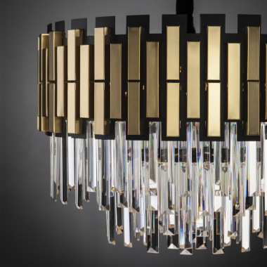 Умный подвесной светильник 337/8 золото / черный — Multielectrika