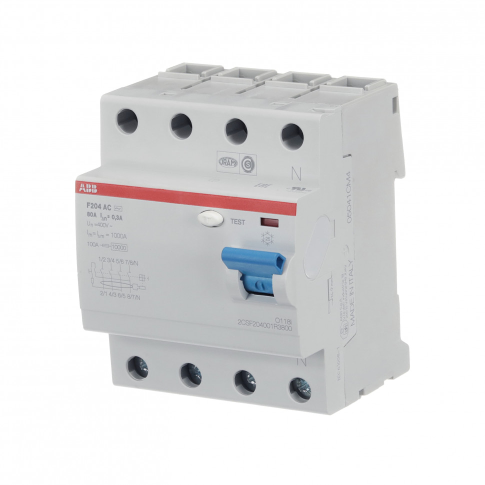 УЗО ABB F204 АС- 80/0,3 4P фото 1 — Multielectrika