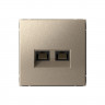 Розетка двойная RJ-45 Systeme Electric ArtGallery кат.6А, шампань