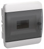 Корпус пластиковый IEK TEKFOR ЩРВ-П-8 IP41 черная прозрачная дверь
