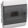 Корпус пластиковый IEK TEKFOR ЩРВ-П-8 IP41 черная прозрачная дверь