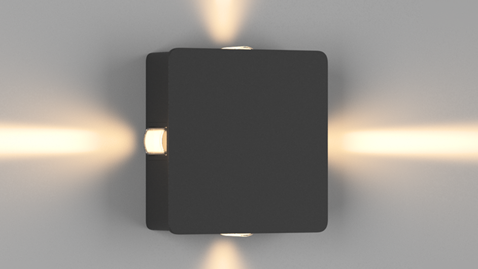 GW-A130-4-4-BL-WW, бра настенное, черный, 4Вт 3000К IP54 фото 1 — Multielectrika