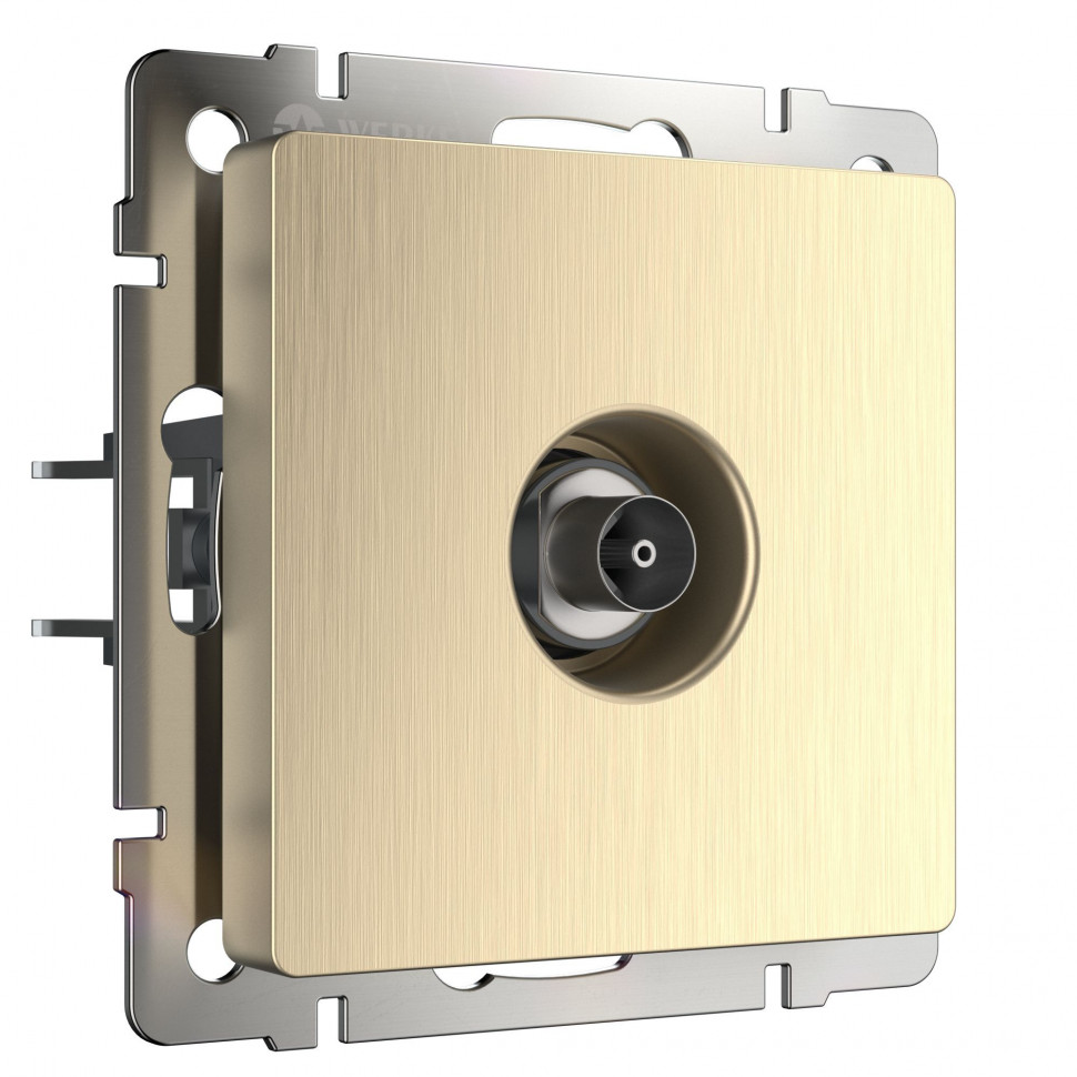 ТВ-розетка оконечная (шампань рифленый) W1183010 фото 1 &mdash; Multielectrika