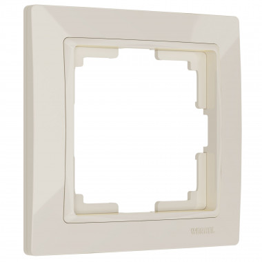 Рамка из поликарбоната на 1 пост Snabb Basic слоновая кость W0012003 &mdash; Multielectrika