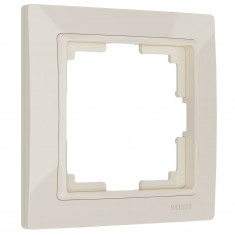 Рамка из поликарбоната на 1 пост Snabb Basic слоновая кость W0012003 &mdash; Multielectrika