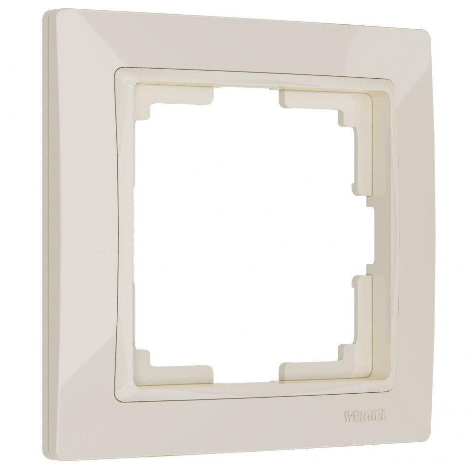 Рамка из поликарбоната на 1 пост Snabb Basic слоновая кость W0012003 фото 1 &mdash; Multielectrika