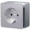 Розетка с заземлением Gallant серебряный W5071006 фото 1 &mdash; Multielectrika