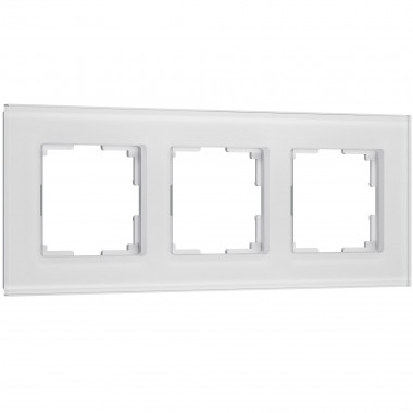 Рамка из стекла на 3 поста Senso белый soft-touch W0033101 — Multielectrika