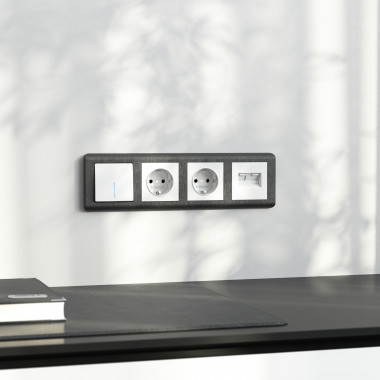 Рамка из поликарбоната на 4 поста Stream графит W0042104 &mdash; Multielectrika