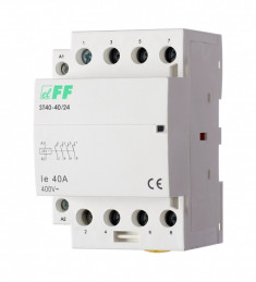 Контактор модульный (Ампер-40 / Волт-24 АС / Контакт-4NO) ST40-40/24 &mdash; Multielectrika