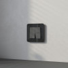 Перекрестный выключатель двухклавишный (графит акрил) W1123044 фото 3 &mdash; Multielectrika