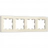 Рамка на 4 поста IEK Brite РУ-4-2-БрВа стекло ванильный