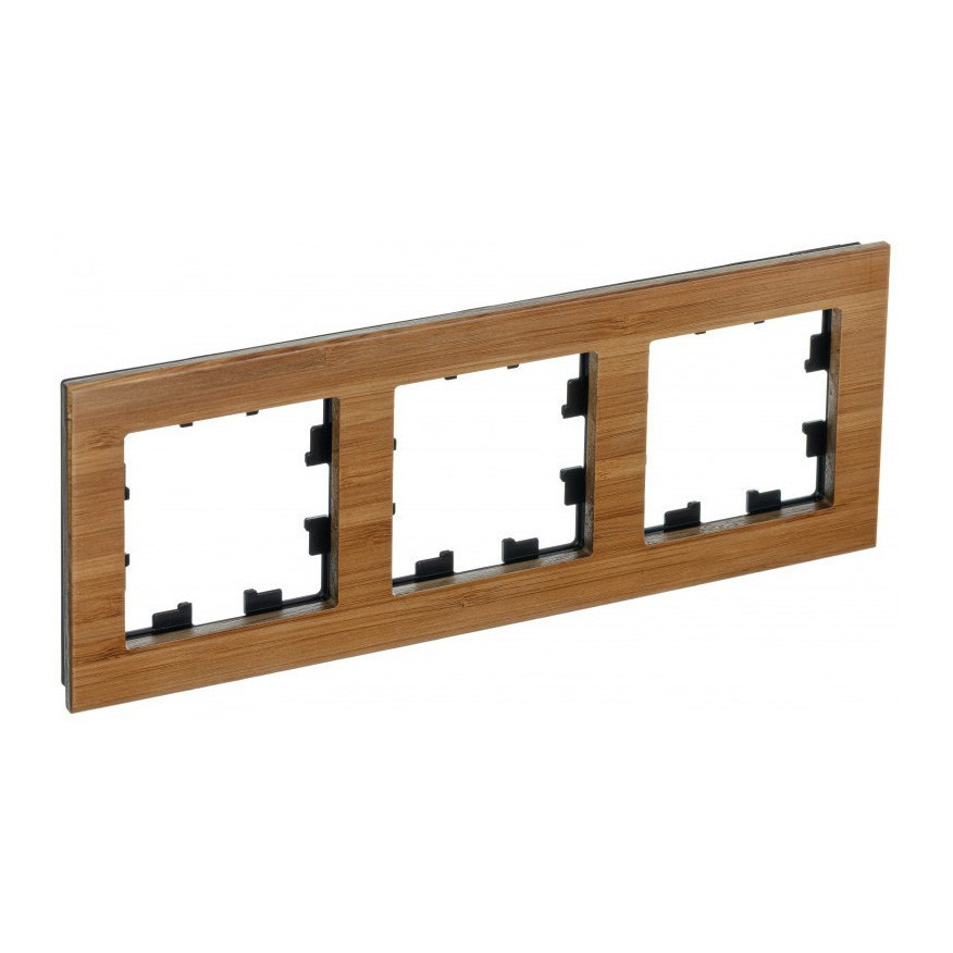 Рамка Schneider Electric Atlas Design Nature на 3 поста, бамбук фото 1 — Multielectrika