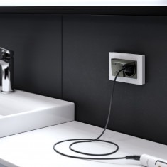 Розетка двойная влагозащ. с зазем. с защит. крышками и шторками (черный матовый) W1172208 &mdash; Multielectrika