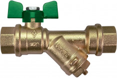 Кран шаровой для воды Bugatti с фильтром Eco Valve Rp1" DN20 PN20 741G 0741G08 &mdash; Multielectrika