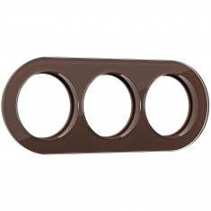 Рамка на 3 поста (Коричневый) WL21-frame-03 &mdash; Multielectrika
